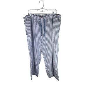 Victoria's Secret Pink Striped Pull String Pajama Bottoms Pants Pockets Size XXL